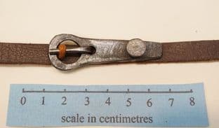 hand forged steel medieval buckle for a 10mm strap