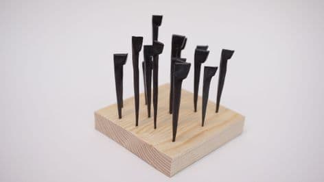 hand forged viking style bearded nails wastling class B random sizes 30-50mm