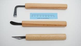 late roman to anglo saxon leather working or surgical knives Illerup Adal or Kingston Down