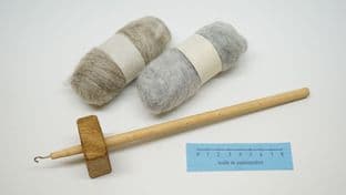 late to post medieval wooden drop spinning spindle with square head