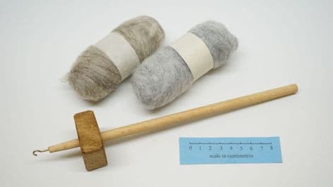 late to post medieval wooden drop spinning spindle with square head