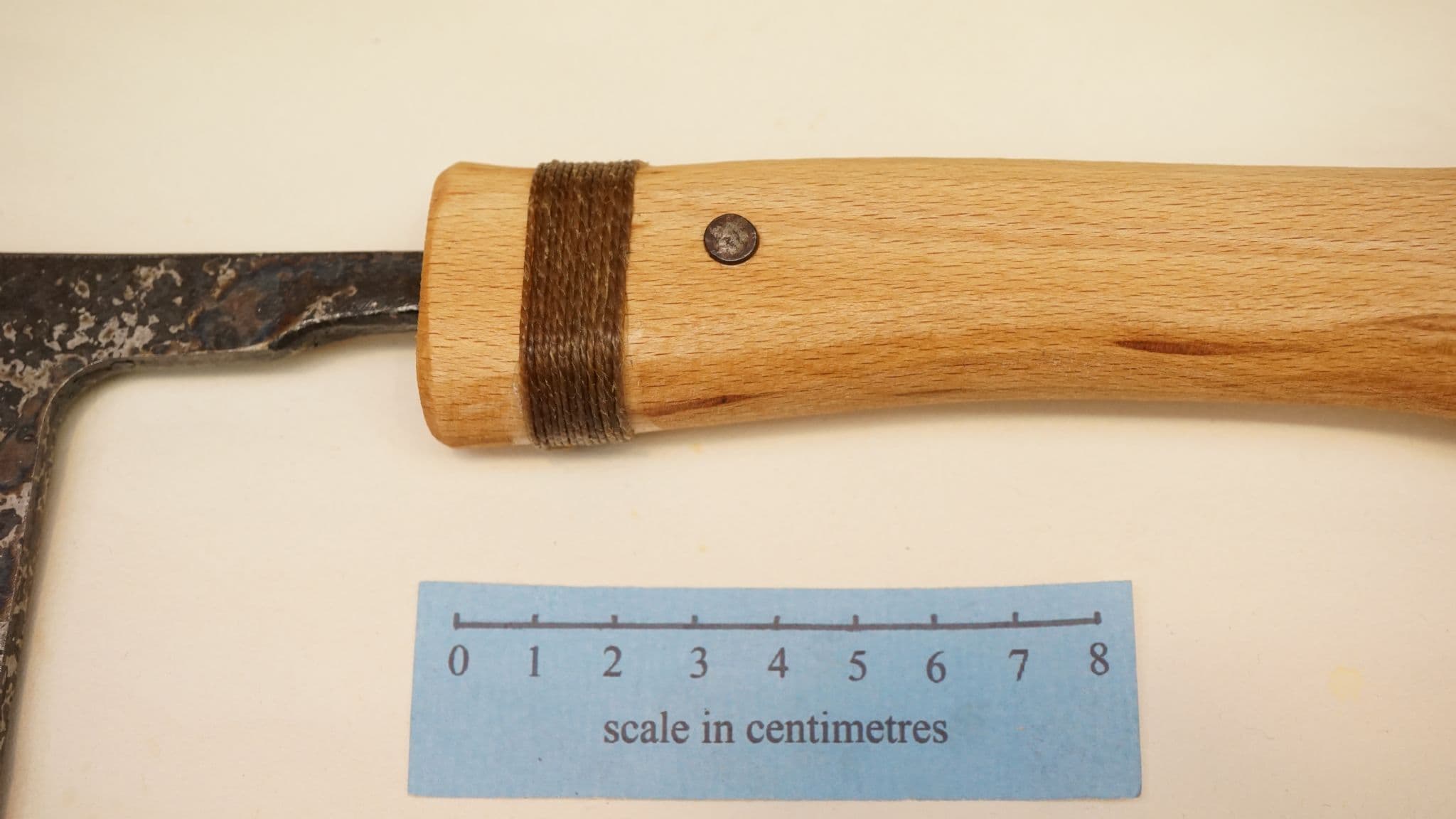 medieval and later style tanged axe-chisel with beech wood handle last one