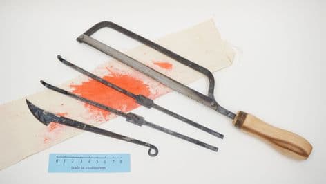 medieval barber surgeons amputation set saw scalpel and 2 wound retractors style C daegrad Tools