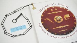 medieval book chain 70cm long with securing ring and clasp