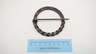 medieval forged steel annular brooch half twist London find