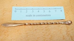 medieval hand forged bronze toilet spoon london baynard house find