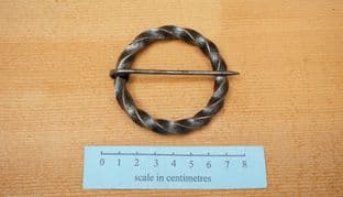 medieval hand forged twisted annular brooch London find