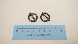 medieval iron shoe buckle 12mm set of 2 swan lane london style