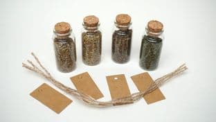 medieval re-enactors herb set in glass bottles choice of herbs