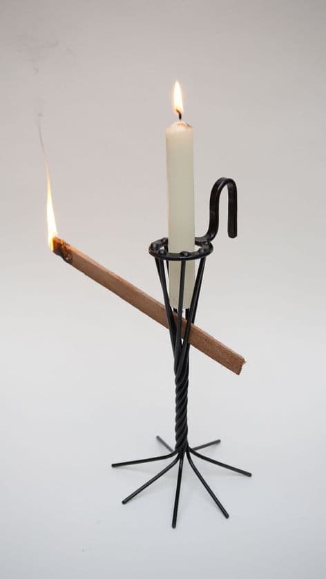Medieval rushlight candle holder from London