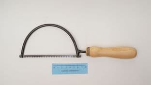 medieval style 6" hooped frame saw with modern cutting edge beech wood handle