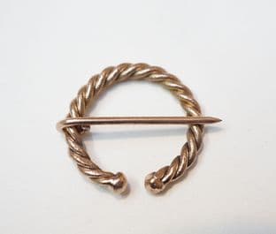 medieval style bronze cable twist Fowler class A penannular brooch