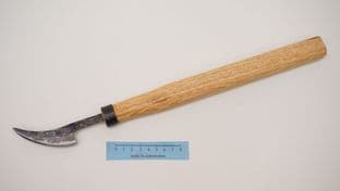 medieval style leatherworkers shave or scorp 12" ash wood handle