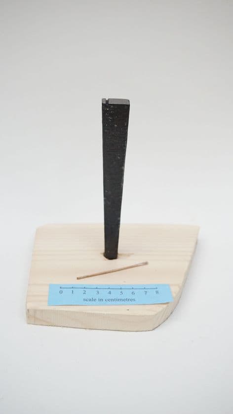 medieval style needle makers anvil 20x10mm strike face with needle slot