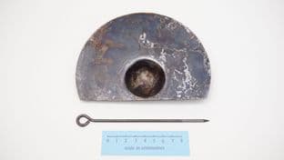 medieval surgeons 6" 150mm steel bloodletting dish and lance