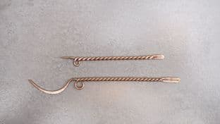 medieval twisted bronze toilet ear scoop choice of 2 designs