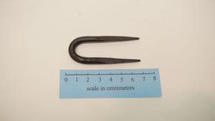 multi period hand forged U staple 6cm long set of 5