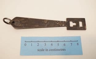 Norse Birka style padlock key 12cm 4.8" long with suspension ring viking period living history use