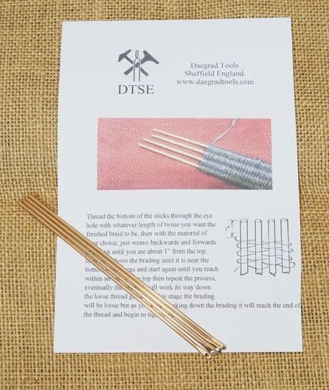 peg weaving sticks in 2.4mm bronze choice of quantity