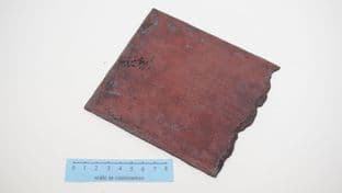 rare 18th century puddled wrought iron plate 5x5"