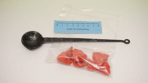 roman and medieval period 30g of sealing wax and spoon