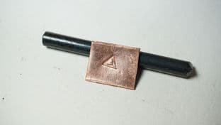 roman anglo saxon and viking triangle and raised triangle metalworking punch