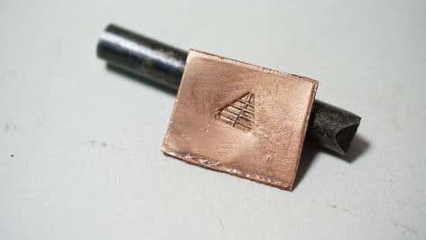 roman anglo saxon viking triangle fir tree metalworking punch