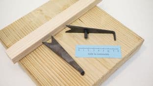 Roman bench stops or dogs set of 2 saalburg bifurcated double pin