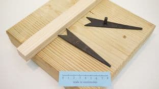 Roman bench stops or dogs set of 2 saalburg bifurcated single pin