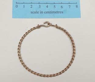 Roman bronze spiral twist bracelet Poundbury farm find
