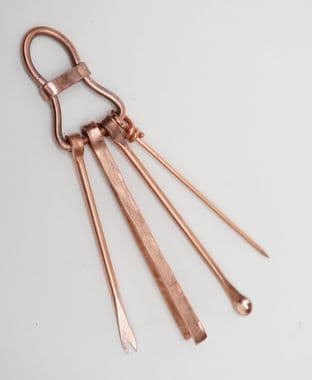 Roman copper chatelaine toilet set from kingscote 260-290AD