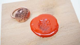 Roman copper Chi-Rho seal ring 20mm diameter