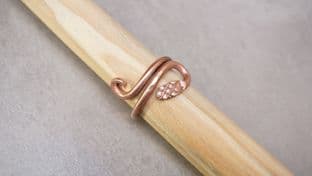 Roman Copper snake finger ring from cirencester