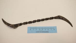 roman double lunulate leather workers knife