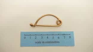 roman forged bronze fibula 2.4mm diameter