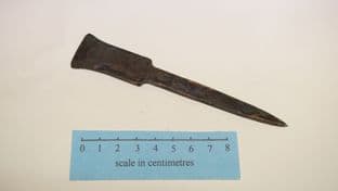 roman hand forged steel spatulate stylus