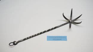 Roman harpago flesh fork Egyptian Fayum find