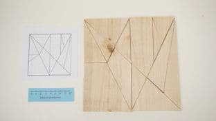 Roman lemon cedar wood Ostomachion or LoculusĀ Archimedius disection puzzle