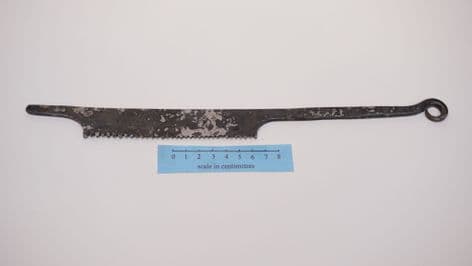 Roman one piece bone and antler saw from vertillum in gaul 150mm version