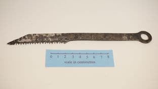 Roman one piece steel saw from the thames in London
