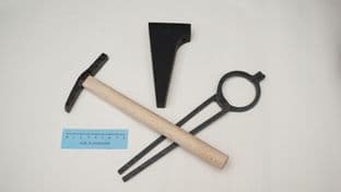 Roman period light smithing jewellers Anvil pliers and hammer set B Trier