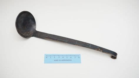 Roman to medeival period steel ladle 70mm cup and 10