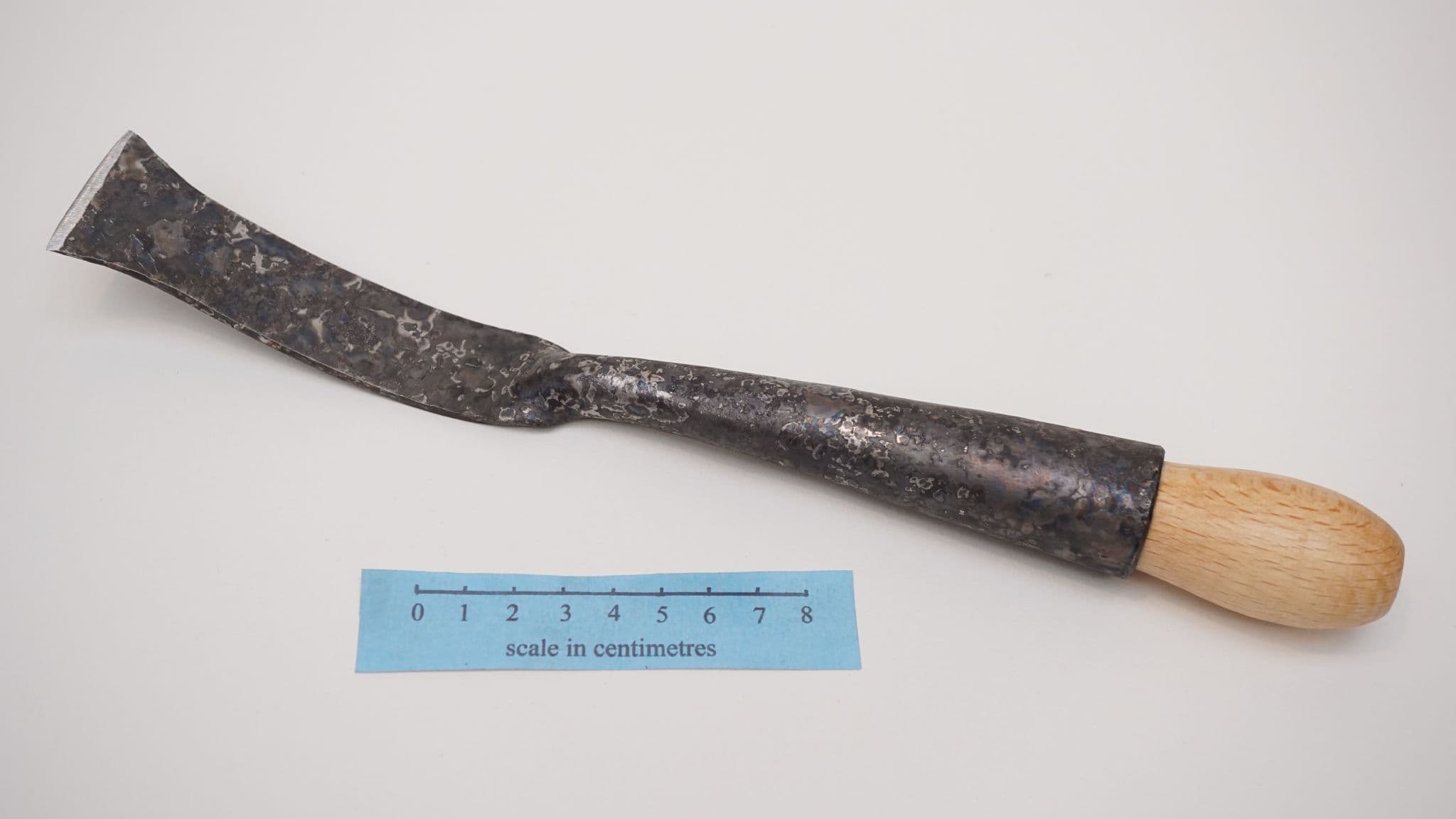 Roman to medieval socketed slice or curved 30mm chisel