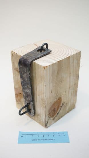 roman to medieval style box or chest hasp and staple