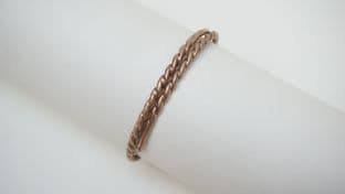 Roman twisted bronze bracelet 65mm id