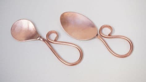 roman vindolanda copper swan neck spoons surgical , spice and trade use