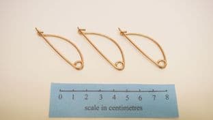 Roman wire work bronze fibula set of 3