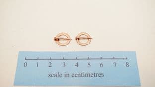 set of 2 copper shoe buckles based on a medieval find from swan lane in london 8mm ID