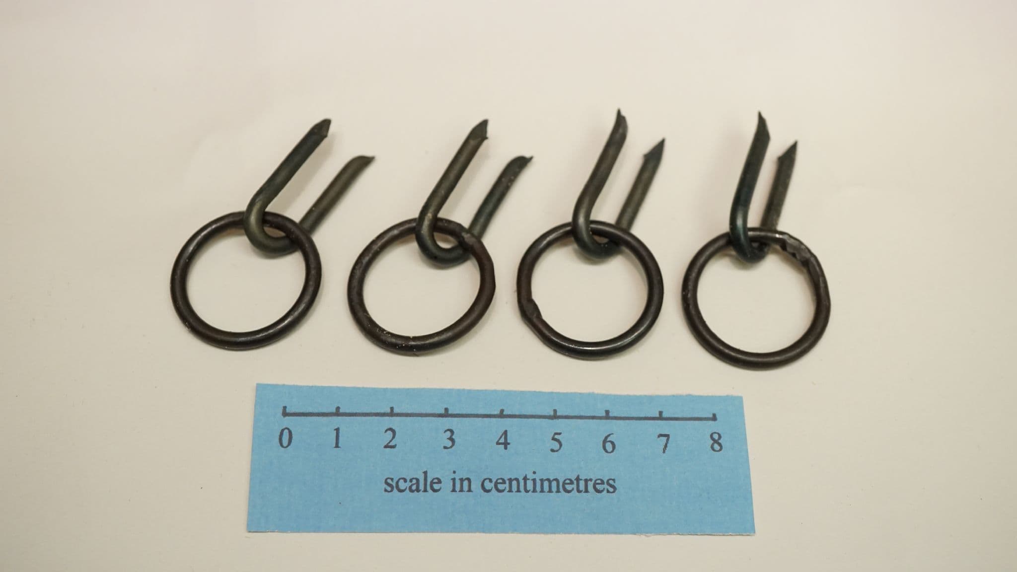 set of 4 hand forged chest rings and staples multi period living ...