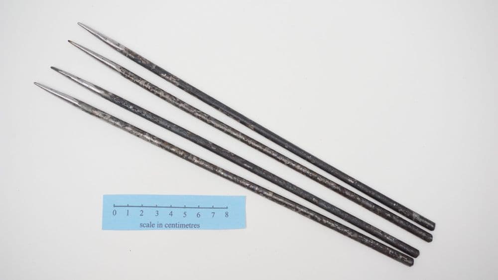 set of 4 viking tapered tip glass bead mandrels 12"